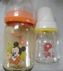 Pigeon ミッキー 哺乳瓶150ml & 果汁用哺乳瓶50mlセット