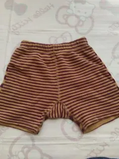 紫と黄色のストライプパンツ