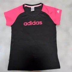 adidas 半袖 Tシャツ ブラック ピンクのサムネイル