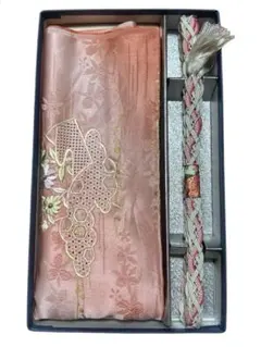 【2点セット】夏物帯締め・帯揚げセット ピンク系 着物 和装小物