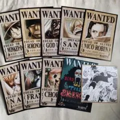 ワンピース　麦わらストア　タワー　特典　手配書　ミニ色紙　麦わらの一味　ASL