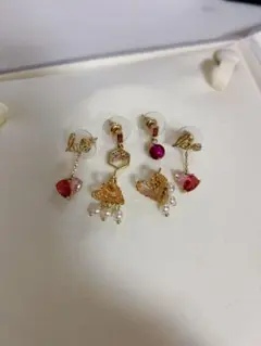 ハート型ピアスセット