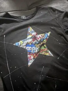 【美品】V2 星型プリント　コットン100%Tシャツ
