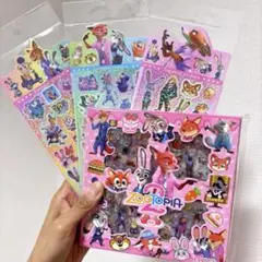Zootopia 2 キャラクターシール 100枚とキラキラシール3枚セット