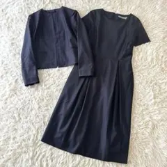 極美品 近年 セオリーリュクス✨エグゼクティブ ワンピーススーツ ネイビー 36