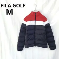フィラゴルフ▶ダウンジャケット M 赤 白 紺 ダウン フェザー 防寒◎
