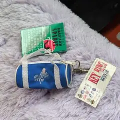 ドジャースキーホルダーミニチュアボストンバッグ型タグ付き現状リサイクル品