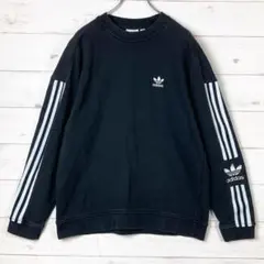 アディダス adidas スウェット トレーナー トレフォイル ロゴ刺繡 M