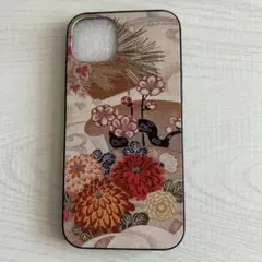 iPhoneケース 14Plus用　和柄 菊 松