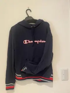 Champion ネイビー パーカー フード付き