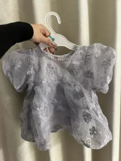 petit main 花柄刺繍 トップス 80