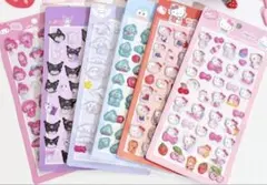 サンリオ ボンボンドロップ風シール6枚セット クロミ キティ マイメロ シナモン