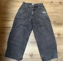 即発送〇 9090 ダークグレー ワイドパンツ フリンジ裾