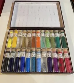 未使用】上羽絵惣 白狐印 不変色水干絵具 24色セット 日本画用顔料