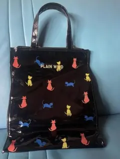 PLAIN WIND 猫プリント トートバッグ