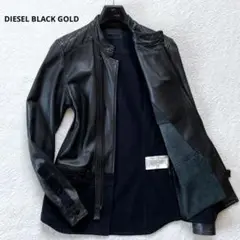 DIESEL BLACKGOLD レザージャケット 黒 シングルライダース 38 DIESEL BLACK GOLD ディーゼルブラックゴールド レザー