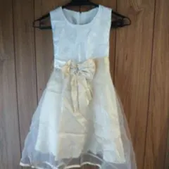 子供用チュールレースドレス フォーマル 発表会 結婚式 サイズ130 ピアノ