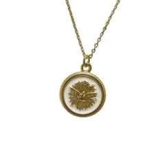 聖霊 鳩 ハト ホワイト ゴールド メダイ ネックレス 教会 聖品