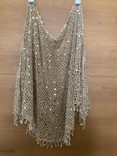 スパンコールストール（ゴールド） 「新品　未使用」