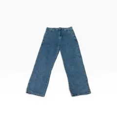 neos addictive design ストレートワイドデニムパンツ ブルー