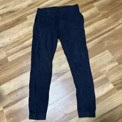 Massimo Dutti ネイビー ストライプ ジョガーパンツ M