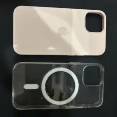 Apple iPhone13 mini純正ケース ピンクとクリア