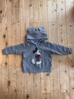 ミッキーマウス耳付きパーカー 100cm グレー