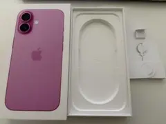 美品　iPhone16 pink 128GB 空箱　SIMピン　セット