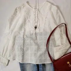 美品✨セオリー フローラル レース ブラウス ブラック S インナー