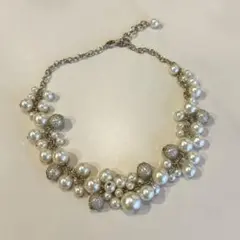 ホワイトパール ビーズネックレス