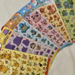 【韓国限定】ポケモン 5サイズステッカー 6種セット(ぷっくり・立体)