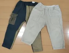 Breeze カラーブロック 長ズボン コーデュロイパンツ