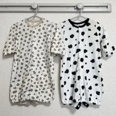 西松屋　ロンパース　50-60cm 2点セット　まとめ売り　ベビー　アニマル柄のサムネイル