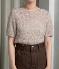 tape yarn short sleeves top テープヤーンショート