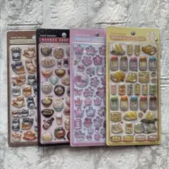 送料込み ⑤ 和柄 ボンボンドロップシール 4個 中華 サンドイッチ 柴犬 桜