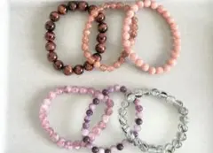 Glass bijoux by Biemme ガラスビーズブレスレット4点セット - メルカリ