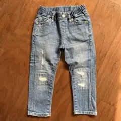 UNIQLO ダメージデニム　スキニージーンズ　XS 95-110cm