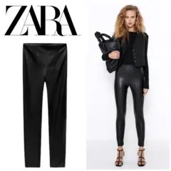 ZARA♡ レザー風 ハイウエストレギンスのサムネイル
