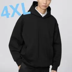スウェットオーバーサイズプルパーカ 黒 4XL / ユニクロ