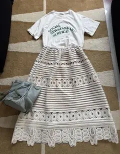 《新品》Chesty（チェスティ）豪華レースのふんわりホワイトスカート