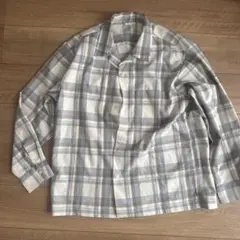 グレー系チェック Lサイズ ネルシャツ