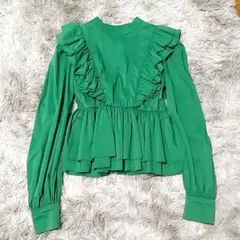 2022SS eimy istoire ボリュームフリルペプラムブラウス