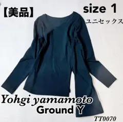 【美品】Ground Y ヨウジヤマモト　変形カットソー　アシンメトリー　黒