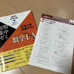 大学入学共通テスト数学1・A ⅡB. 10日あればいい!2024 2冊セット