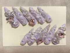 No.8 ネイルチップ　地雷　ピンク　ゴテゴテ