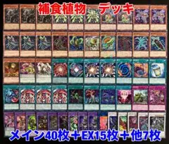 遊戯王　捕食植物　デッキ　デッキパーツ　メイン40枚+EX15枚+他7枚