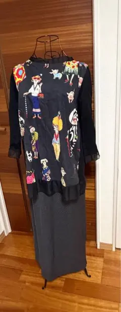 美品 アルベロベロ ストライプ ボーダー リーフ シャツ ブラウス 