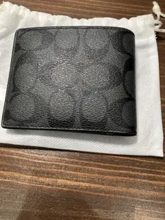 COACH マネークリップ 新品 チャコール ブラック お札入れ 小銭入れ COACH マネークリップ 新品 ブラック お札入れ 小銭入れ チャコール