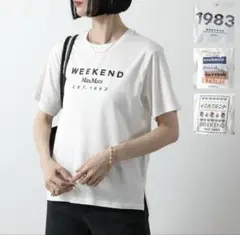 WEEKEND MaxMara ロゴ刺繍 Tシャツ ホワイト　Sサイズ