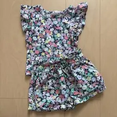 GAP 花柄フリル袖トップス パンツセット3歳用